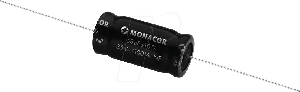 MON LSC-680NP - MONACOR Bipolare Elektrolytkondensatoren, 68 µF