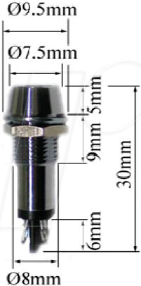 4021553082660 - BARTH 58500713 - LED Signall glanzchrom 95x30 230V grün