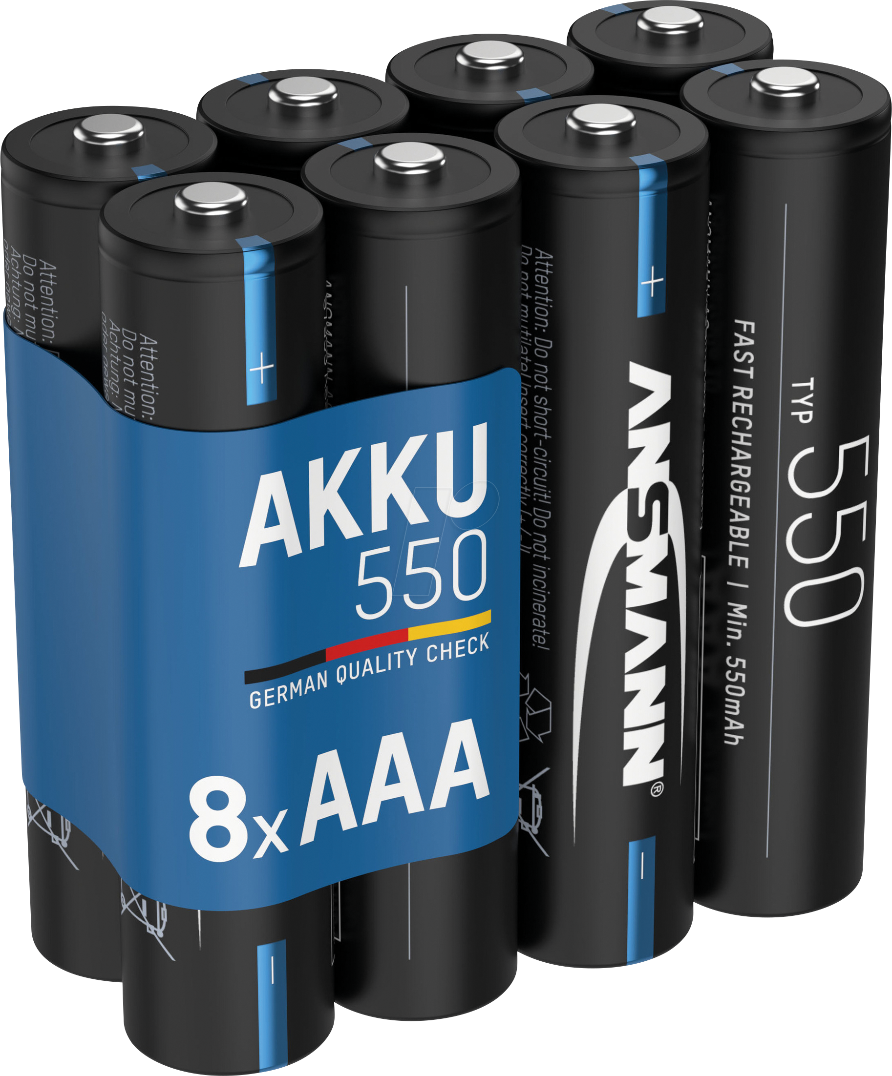 Image of ANS 1321-0007 - NiMh Akku, AAA (Micro), 550 mAh, 8er-Pack
