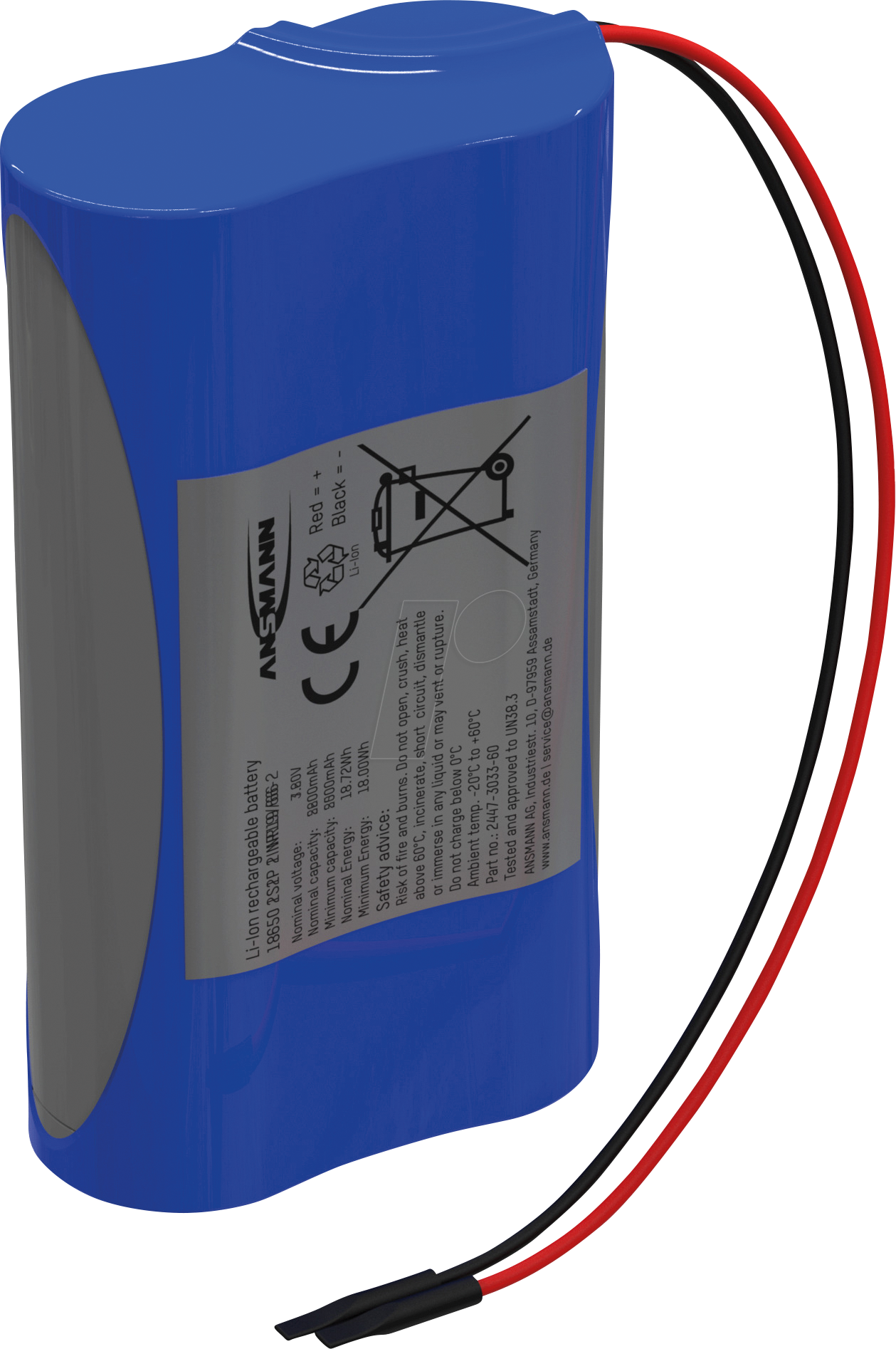 4013674204625 - ANS 2447-3030-50 - Lithium-Ionen Akkupack 72 V 2550 mAh 2S1P