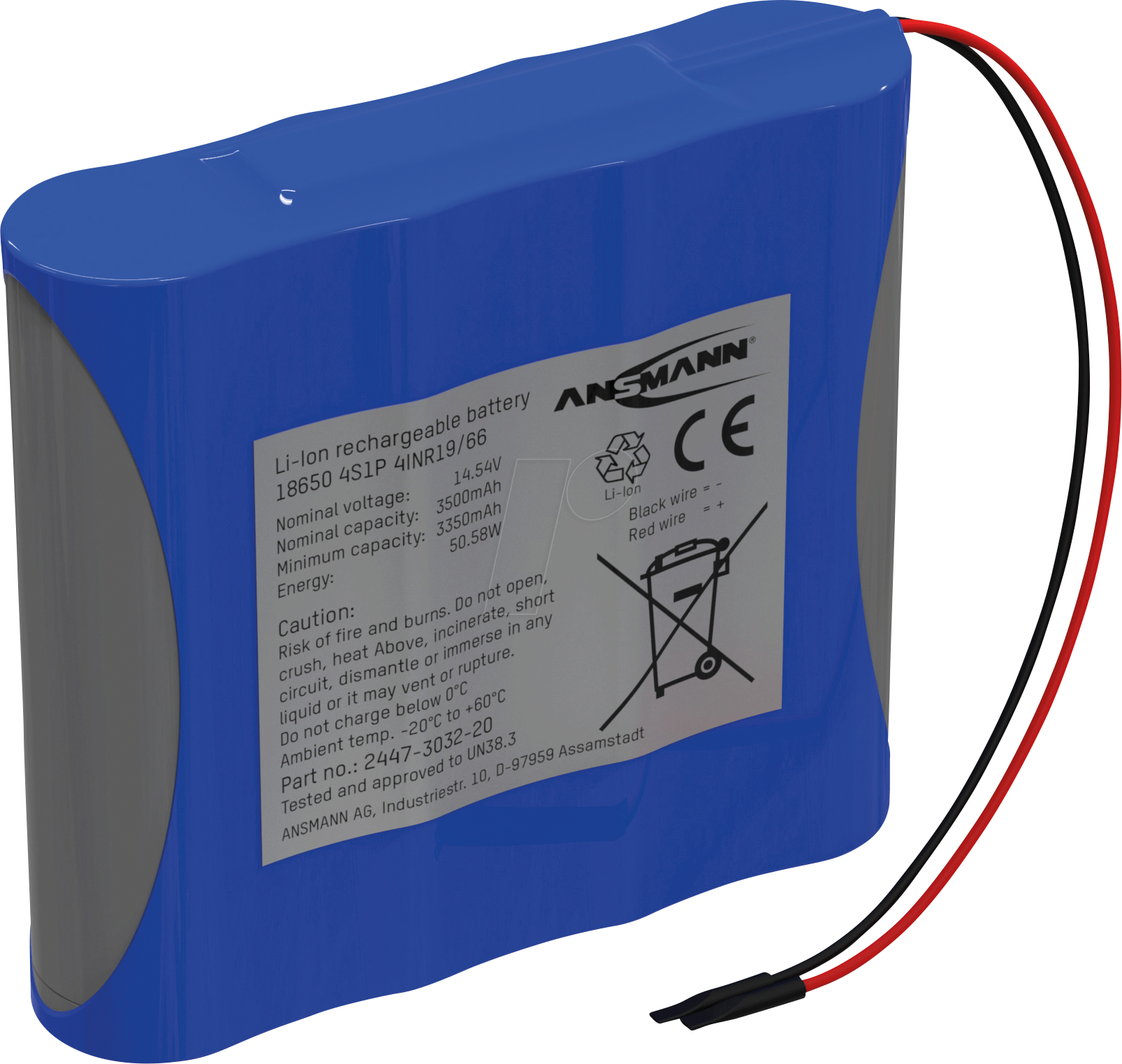 4013674105816 - ANS 2447-3032-20 - Lithium-Ionen Akkupack 145 V 3500 mAh 4S1P