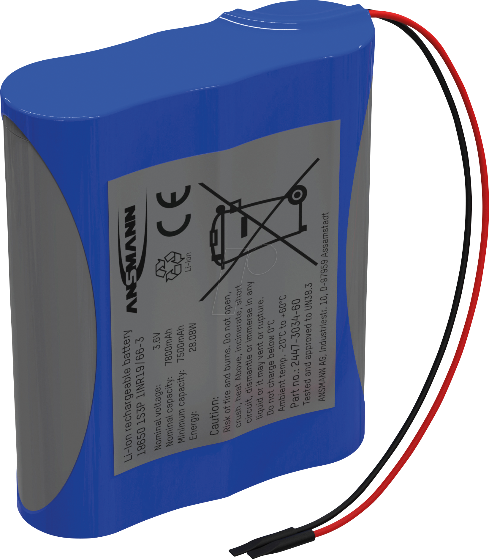 4013674210893 - ANS 2447-3034-60 - Li-Ion Akku 1S3P 36 V 7800 mAh