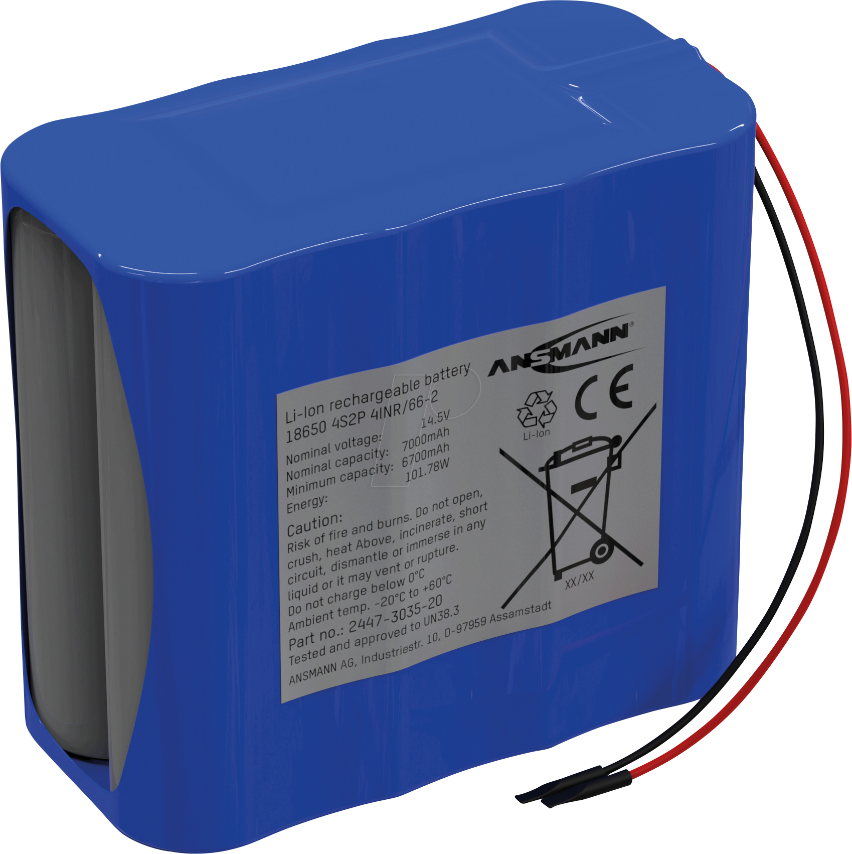 4013674136971 - ANS 2447-3035-20 - Lithium-Ionen Akkupack 1454 V 7000 mAh 4S2P