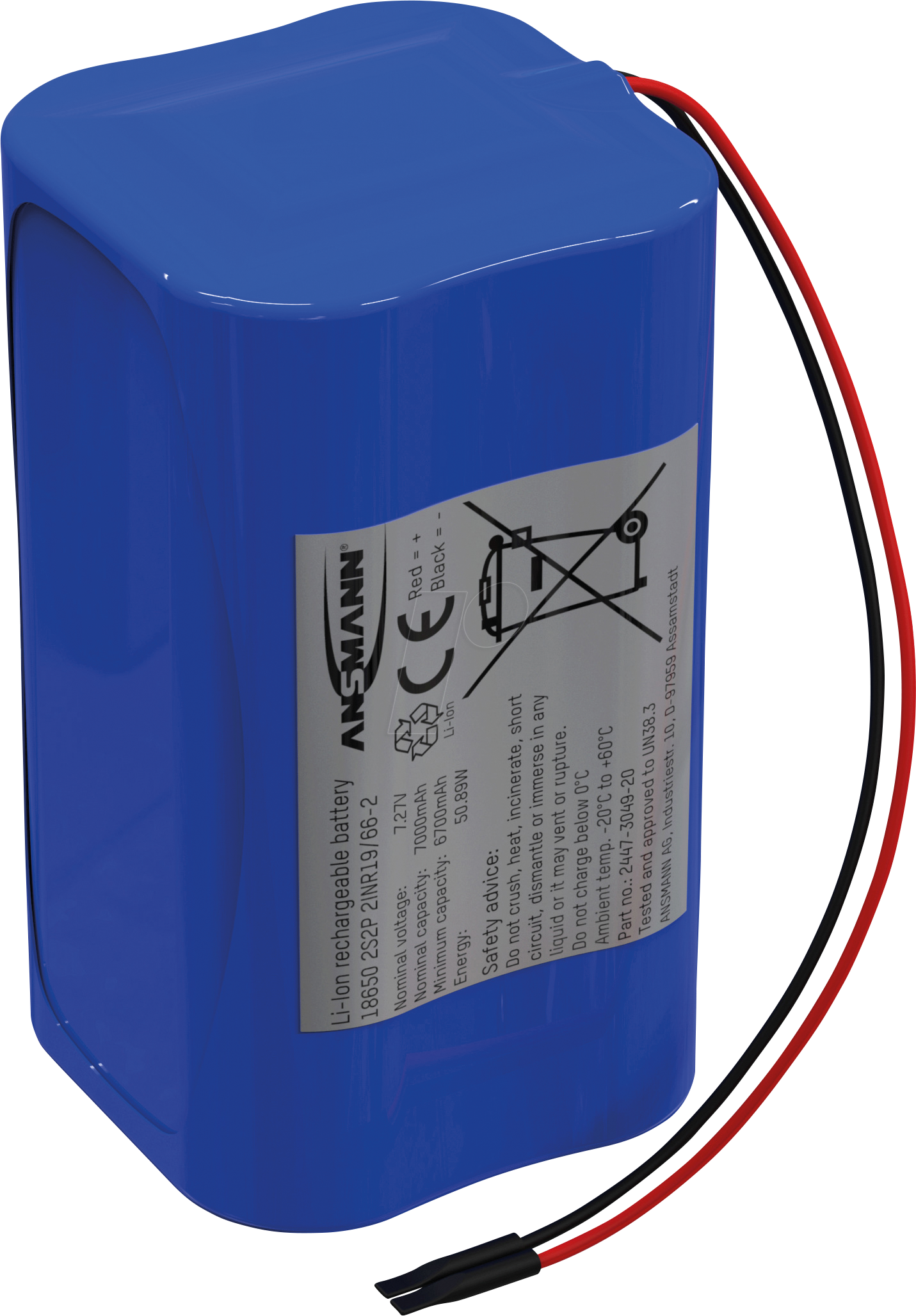 4013674105847 - ANS 2447-3049-20 - Lithium-Ionen Akkupack 727 V 7000 mAh 2S2P