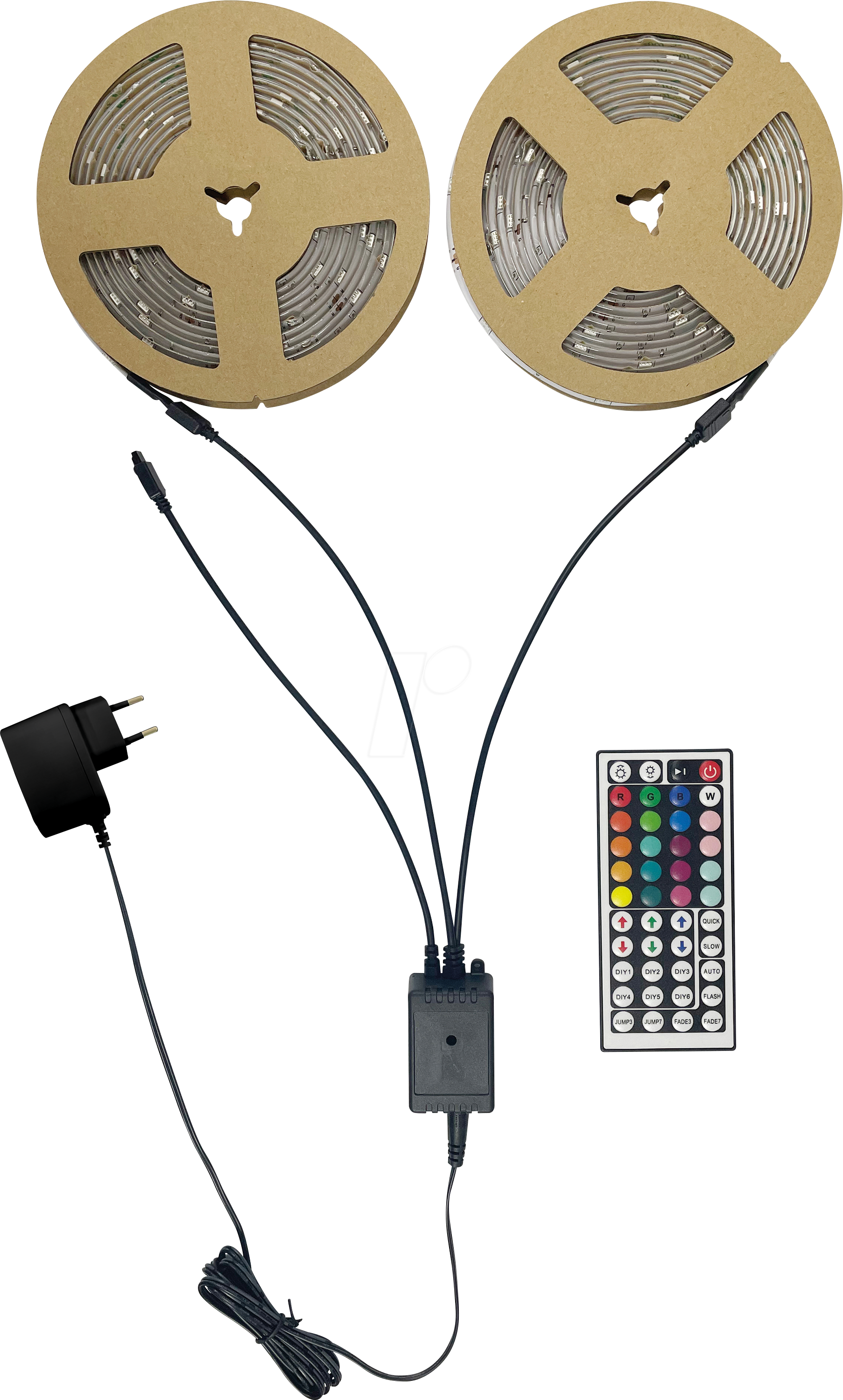 BLULAXA 50955 - LED-Streifen, RGB, 2x 5 m, IP20, mit Fernbedienung