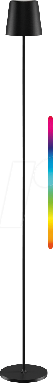 GB 76573 - LED Stehleuchte, outdoor, RGBW, 122 cm, Touch-Steuerung, schwarz