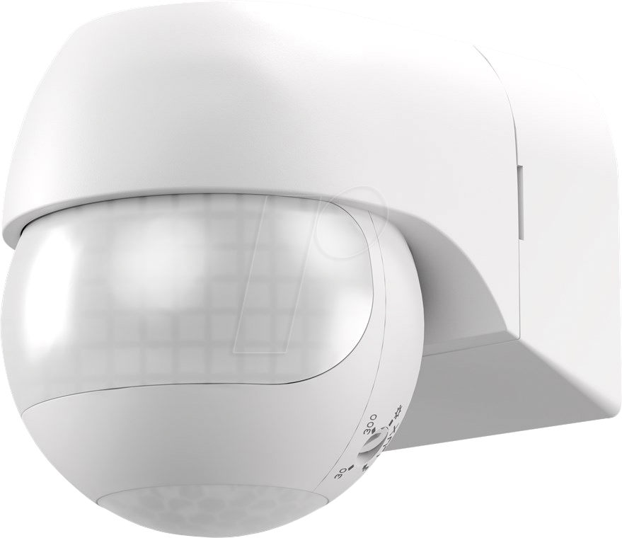 GOOBAY 79593 - Bewegungsmelder, 2 Bereiche,  IR 360 + 130°, Wandmontage, 12m, w