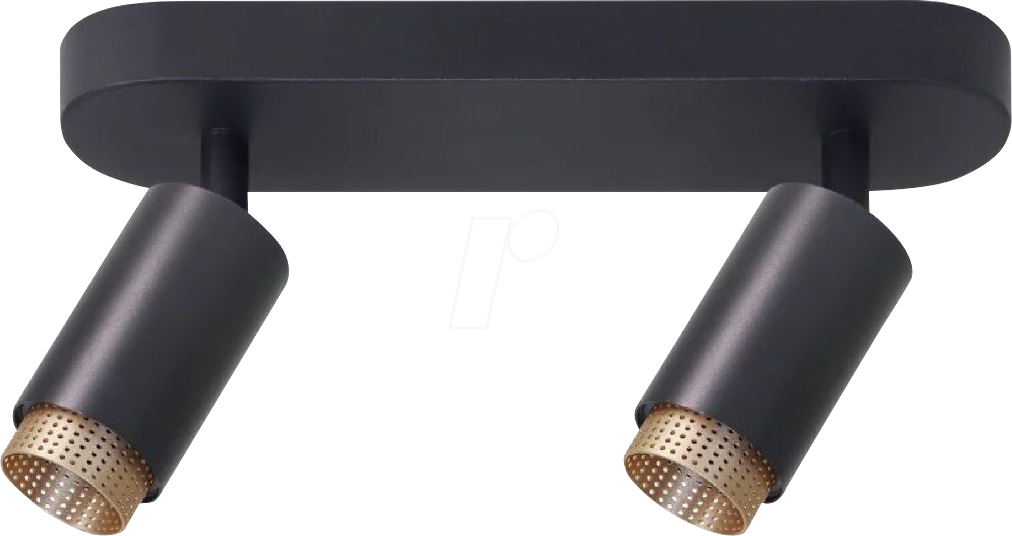 4255719605015 - LX-300231 - Schwenkbarer LED Aufbauspot GU10 2-flammig schwarz gold IP20 4255719605015 - LX-300231 - Schwenkbarer LED Aufbauspot GU10 2-flammig schwarz gold IP20