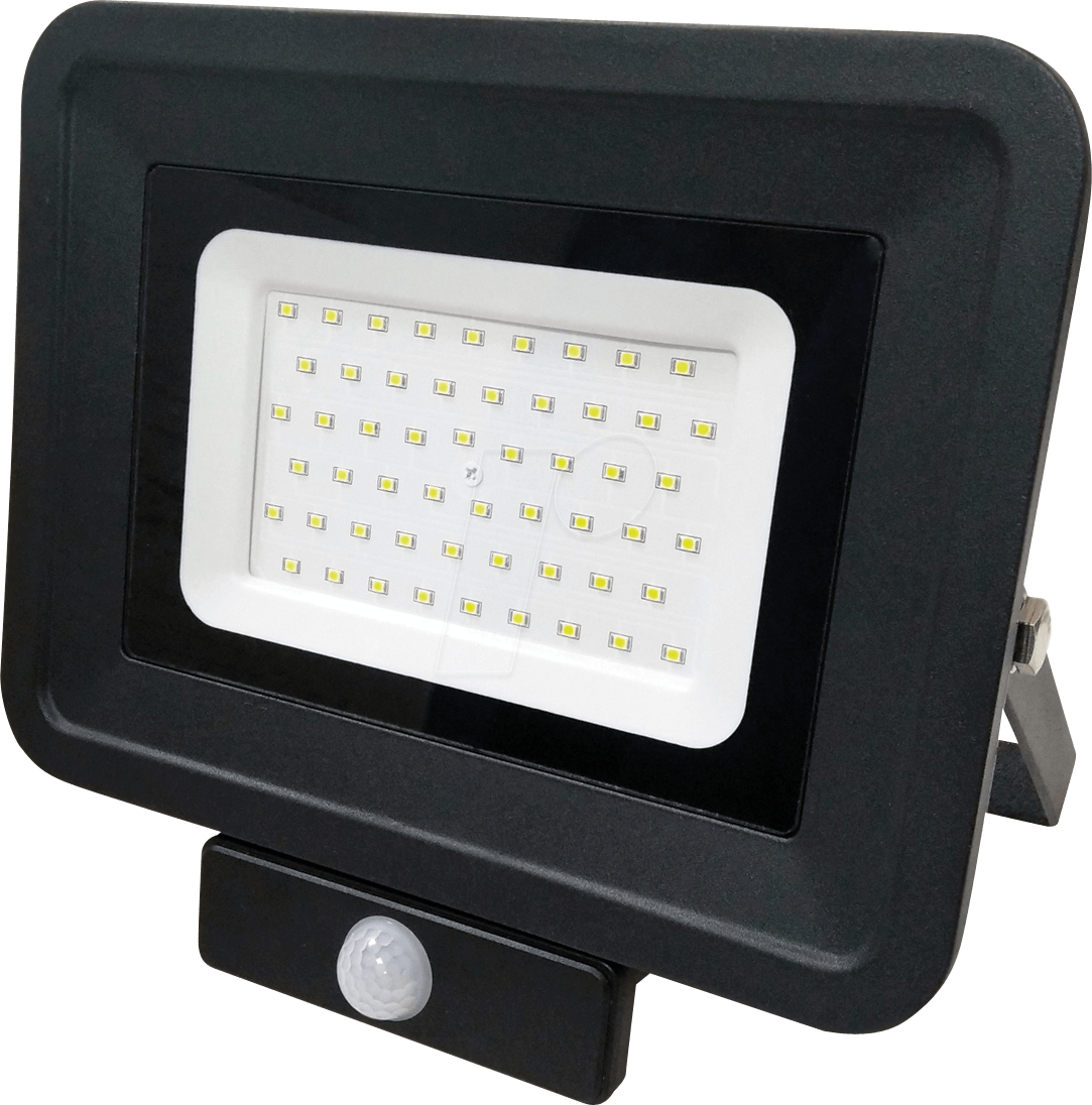 OPT FL5863 - LED-Flutlicht, 50 W, 4250 lm, 4500 K, IP65, mit Bewegungsmelder