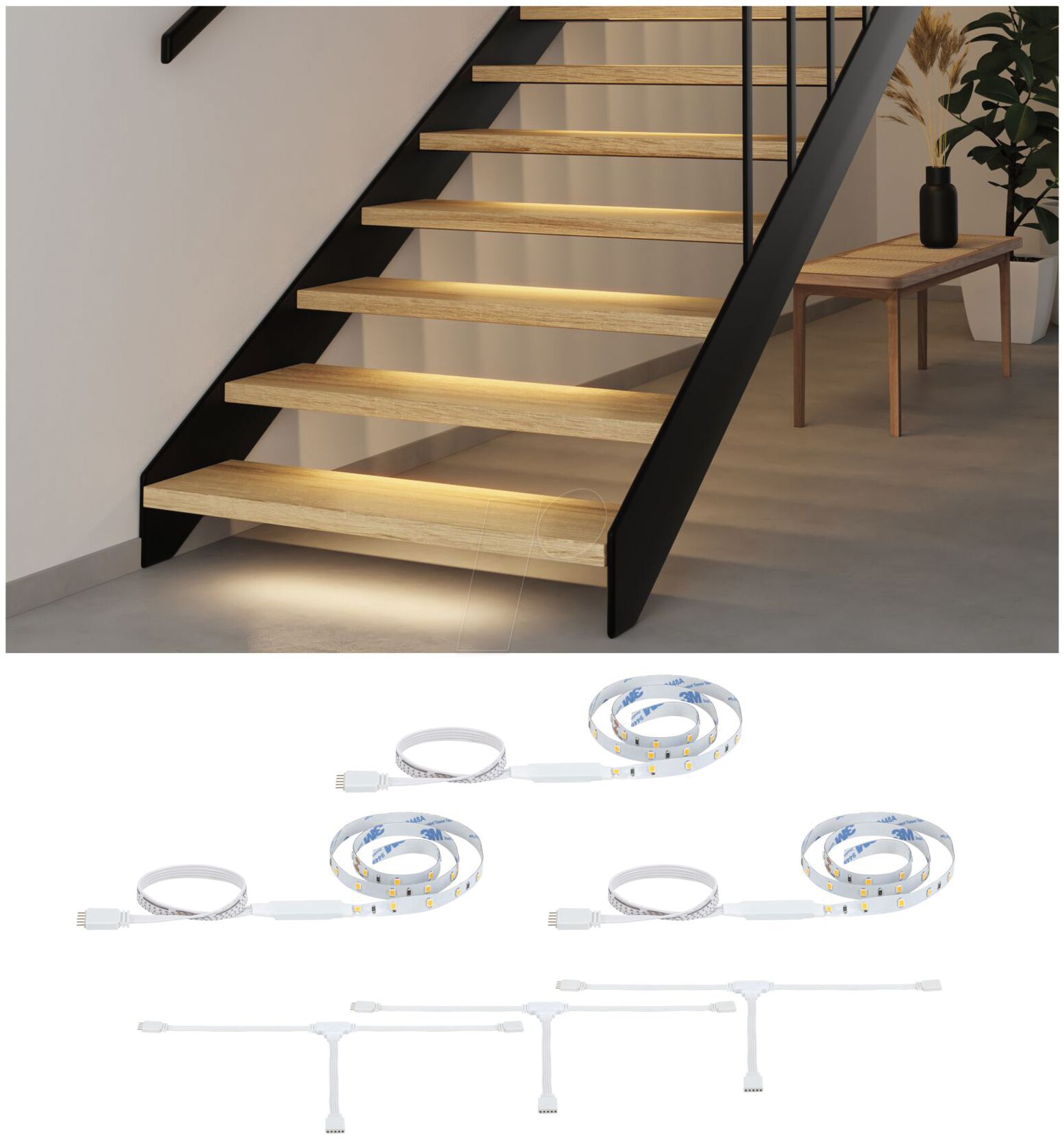 PLM 71219 - LED-Streifen MaxLED Stair, Erweiterung, 3x 0,5 m, 3x 0,3 W, 64lm
