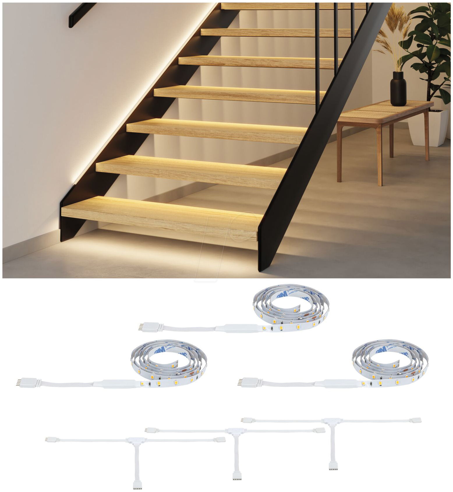 PLM 71221 - LED-Streifen MaxLED Stair, Erweiterung, 3x 1,0 m, 3x 0,6 W, 3x64
