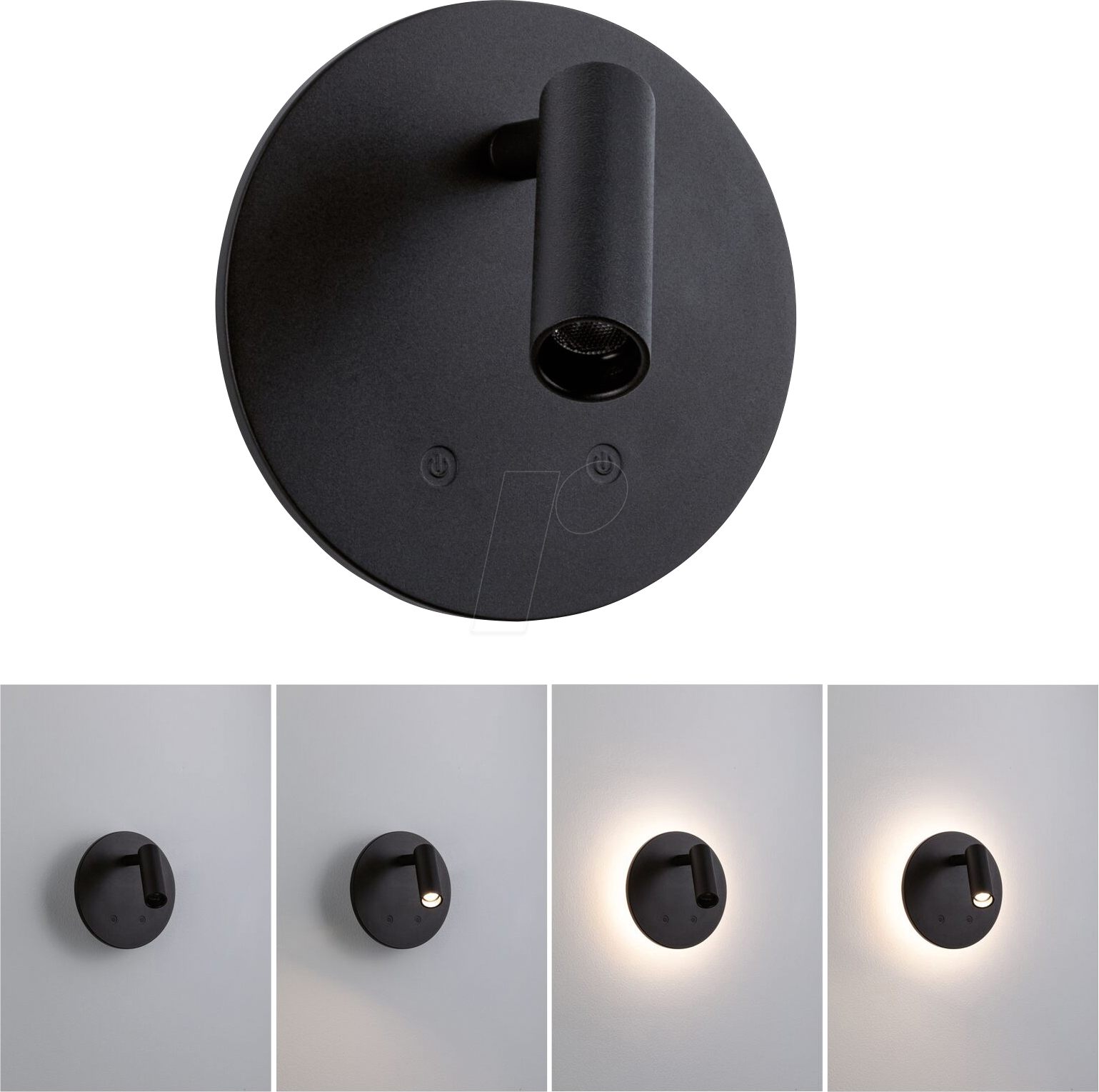 PLM 71286 - Akku Wandleuchte Kiora, 1,3 W, 2700 K, dimmbar, schwarz