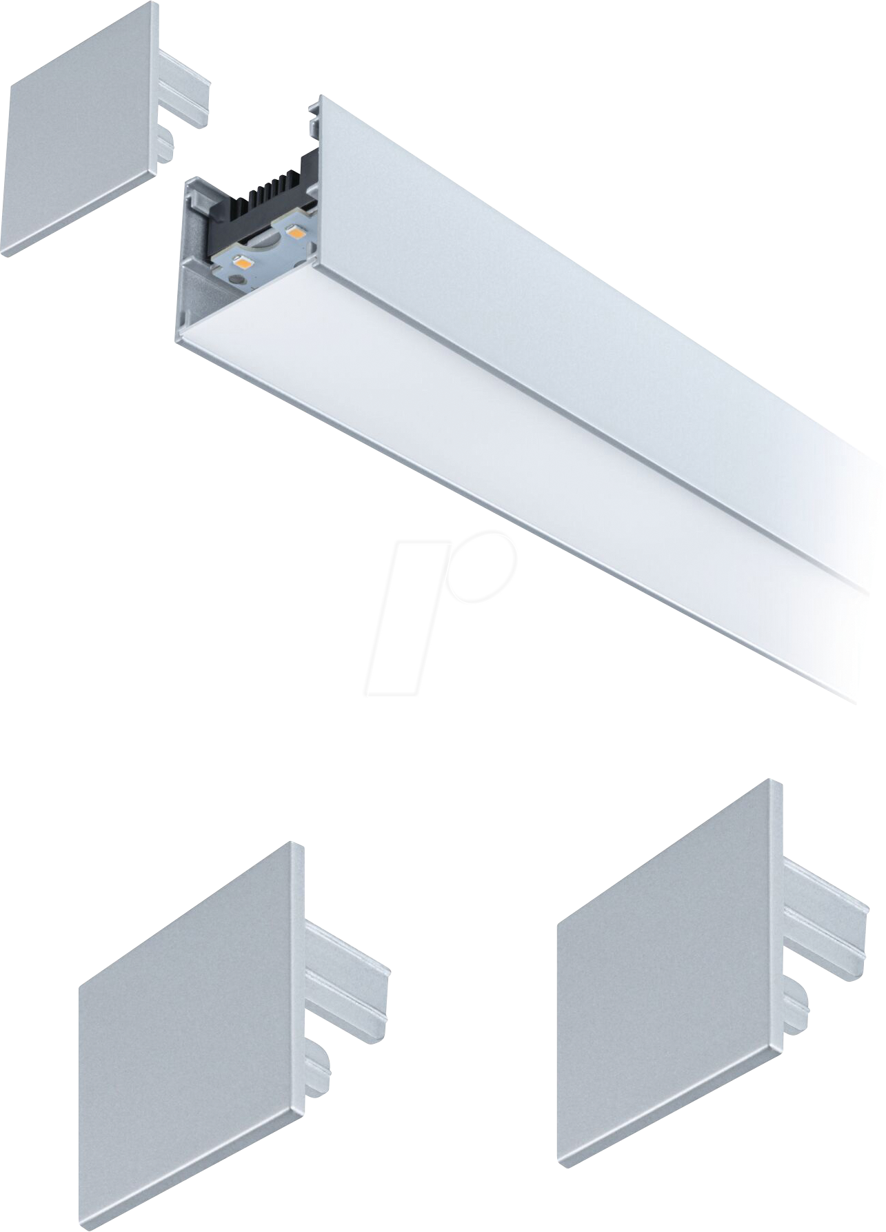 PLM 98625 - Linion Endkappe, Chrom matt, 2er-Pack