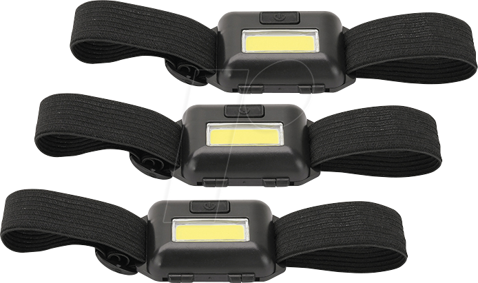 4250019135682 - SIN 207904 - Stirn- Kopflampe 3er-Set 3W COB