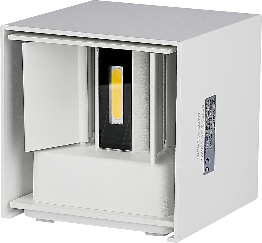 3800157678254 - V-tac - Quadratische LED-Wandleuchte Double led cob 5W Satin White Farbe Einstellbarer Lichtstrahl 3000K IP65