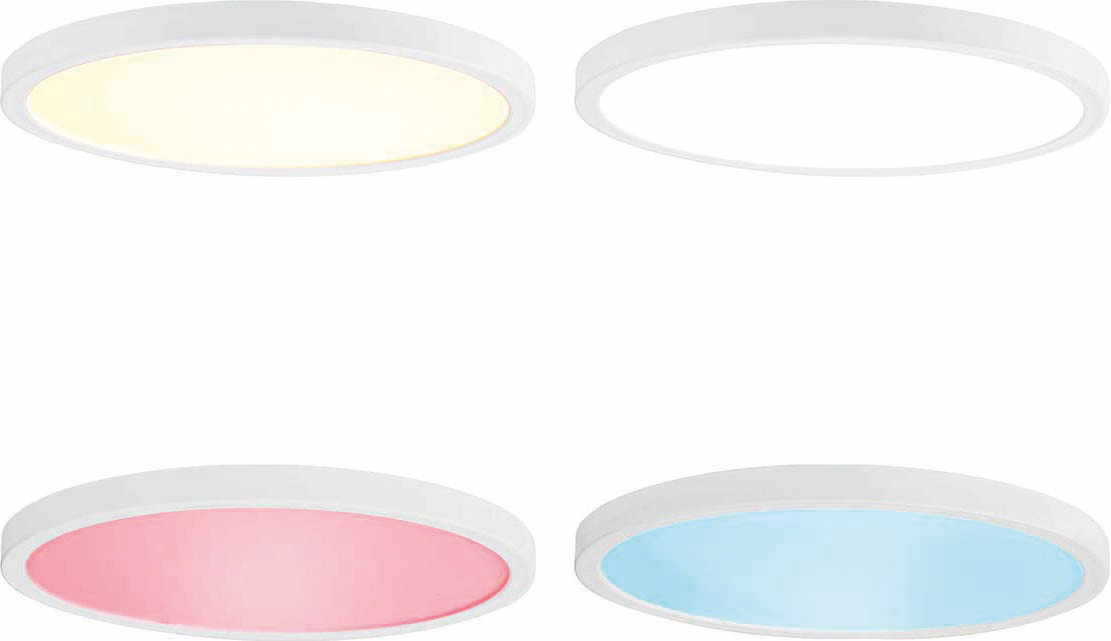 N WIFILAC31WT - LED-Deckenleuchte , 1800 lm, RGB/TW,  weiß, rund, Ø 290 mm