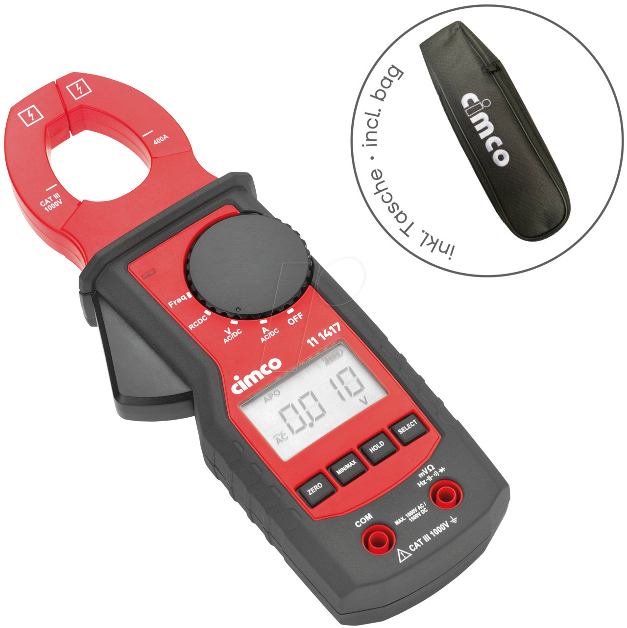 CIMCO 111493 - Stromzange, digital, AC/DC, bis 400 A