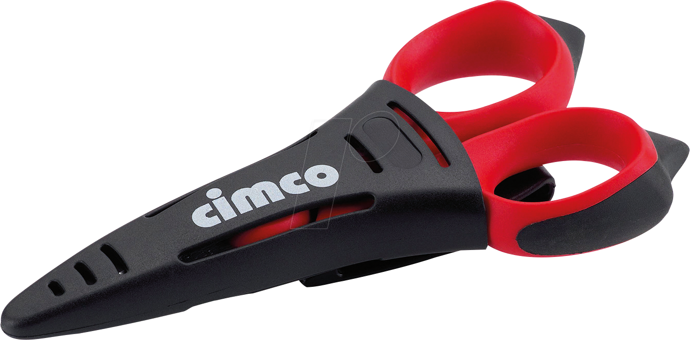 CIMCO 120126 - Schere, Elektriker, 155 mm, mit Holster