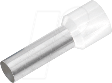 CIMCO 187000 - Aderendhülse isoliert 0,5 mm²/6 mm, verzinnt, weiß, 100er Pack