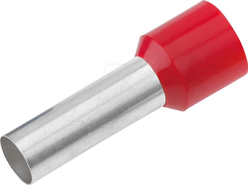 CIMCO 187007 - Aderendhülse isoliert 1,0 mm²/6 mm, verzinnt, rot, 100er Pack