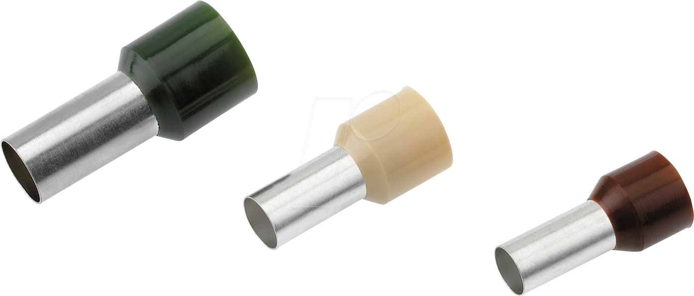 CIMCO 187100 - Aderendhülse isoliert 0,14 mm²/6 mm, verzinnt, braun, 100er Pack