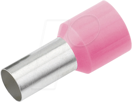 CIMCO 187103 - Aderendhülse isoliert 0,25 mm²/8 mm, verzinnt, violett, 100er Pa