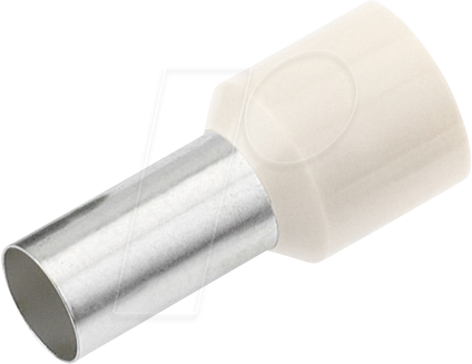 CIMCO 187107 - Aderendhülse isoliert 0,5 mm²/8 mm, verzinnt, weiß, 100er Pack