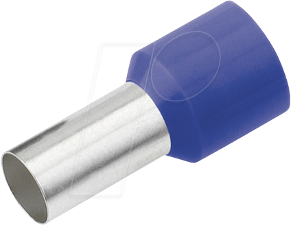 CIMCO 187110 - Aderendhülse isoliert 0,75 mm²/8 mm, verzinnt, blau, 100er Pack