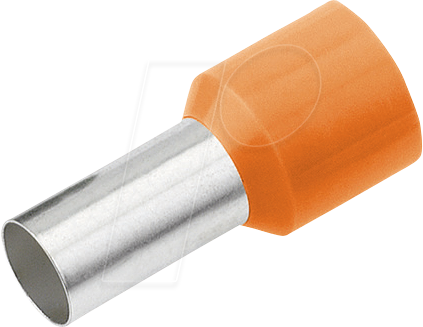 CIMCO 187126 - Aderendhülse isoliert 4,0 mm²/12 mm, verzinnt, orange, 100er Pac