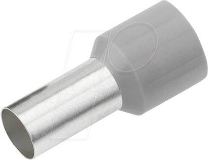 CIMCO 187200 - Aderendhülse isoliert 0,14 mm²/6 mm, verzinnt, grau, 100er Pack