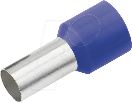 CIMCO 187224 - Aderendhülse isoliert 2,5 mm²/18 mm, verzinnt, blau, 100er Pack