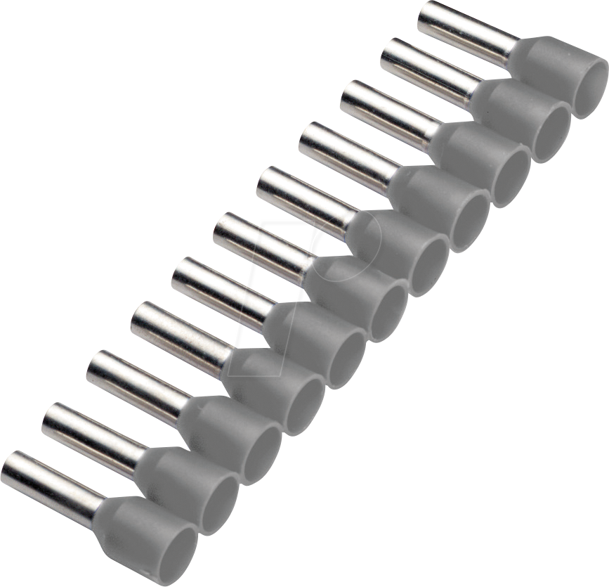 CIMCO 187501 - Aderendhülse Bandware 0,75mm²x8mm, grau Riegel 50Stk. , Farbreih