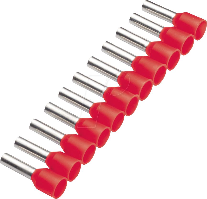 CIMCO 187507 - Aderendhülse Bandware 1mm²x8mm, rot Riegel 50Stk. , Farbreihe 1