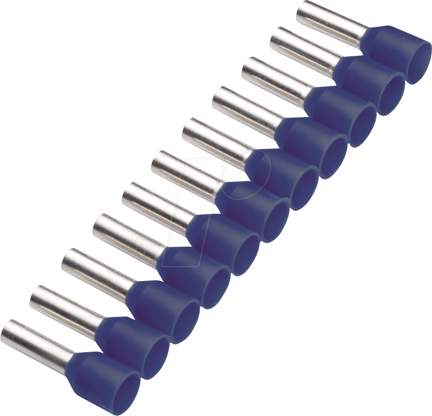 CIMCO 187508 - Aderendhülse Bandware 1,5mm²x8mm,schwarz Riegel 50Stk. , Farbrei