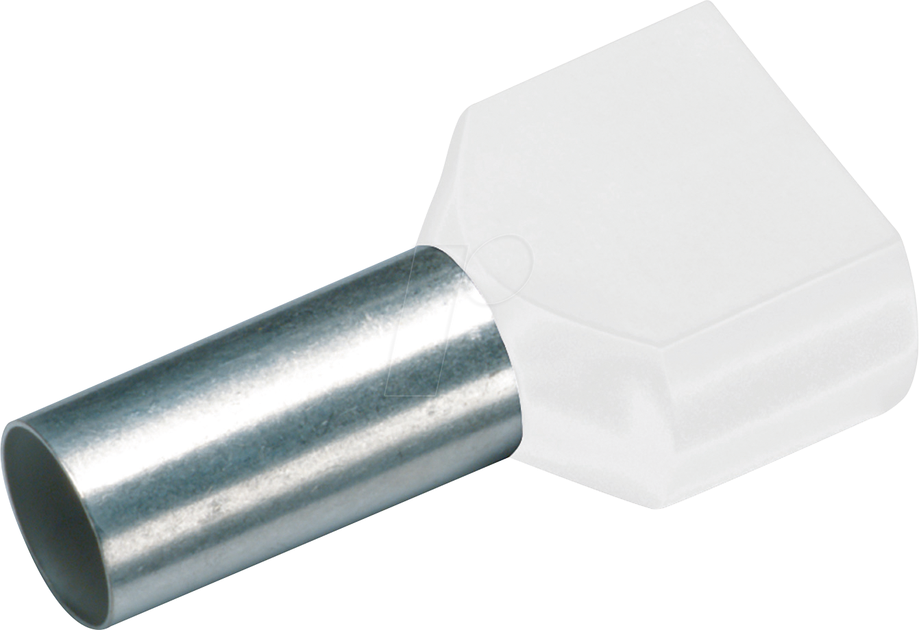 CIMCO 187702 - Twin-Aderendhülse isoliert 2x0,5 mm²/8 mm, weiß, 100er Pack