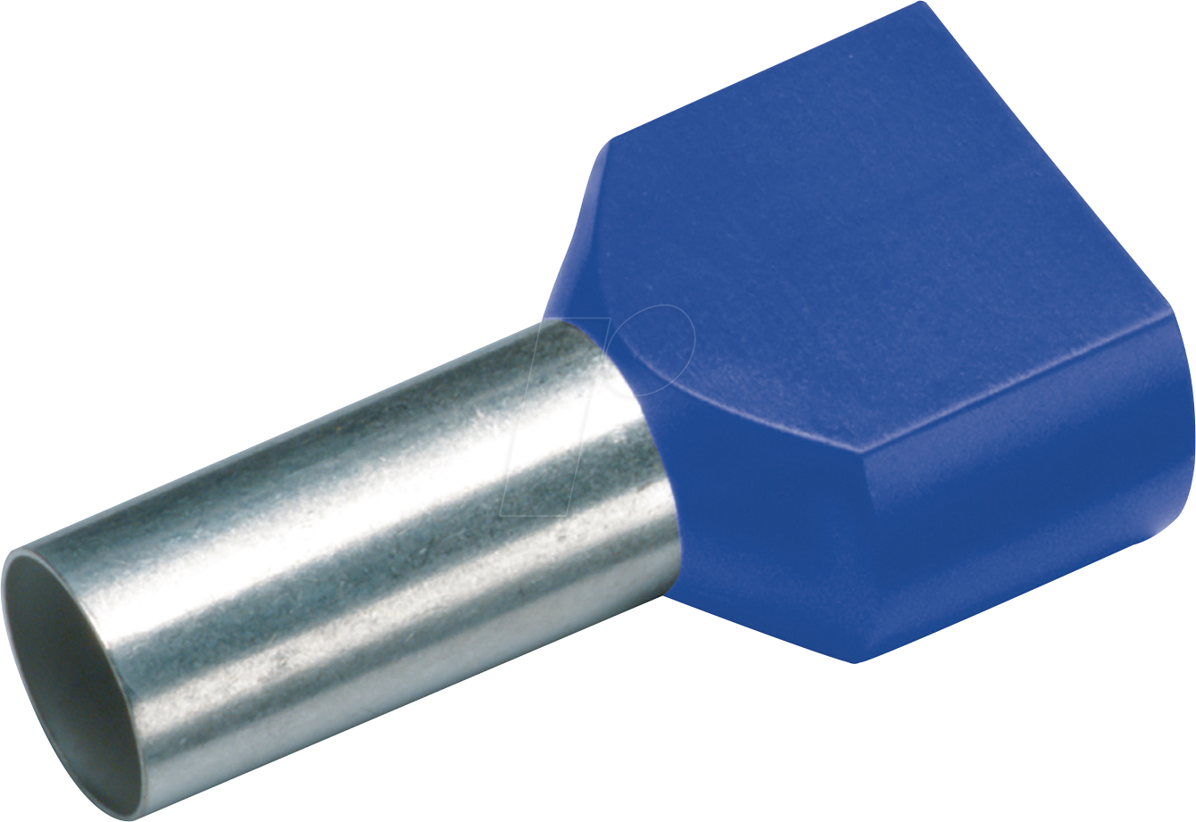 CIMCO 187719 - Twin-Aderendhülse isoliert 2x0,75 mm²/10 mm, blau, 100er Pack