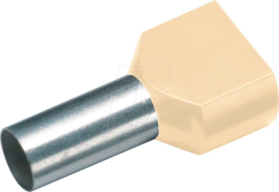 CIMCO 187729 - Twin-Aderendhülse isoliert 2x16,0 mm²/14 mm, elfenbein, 100er Pa
