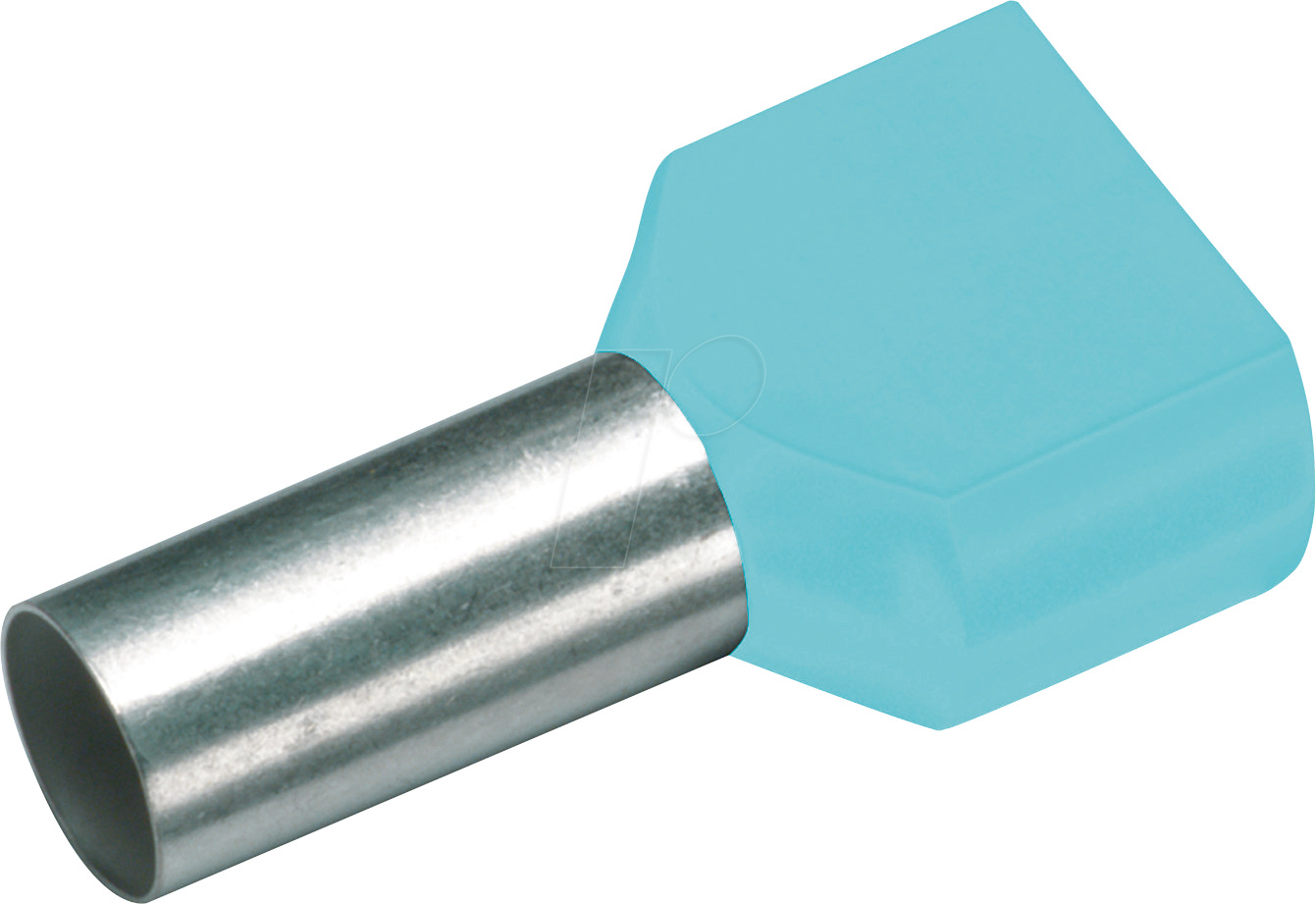 CIMCO 187731 - Twin-Aderendhülse isoliert 2x0,34 mm²/8 mm, türkis, 100er Pack