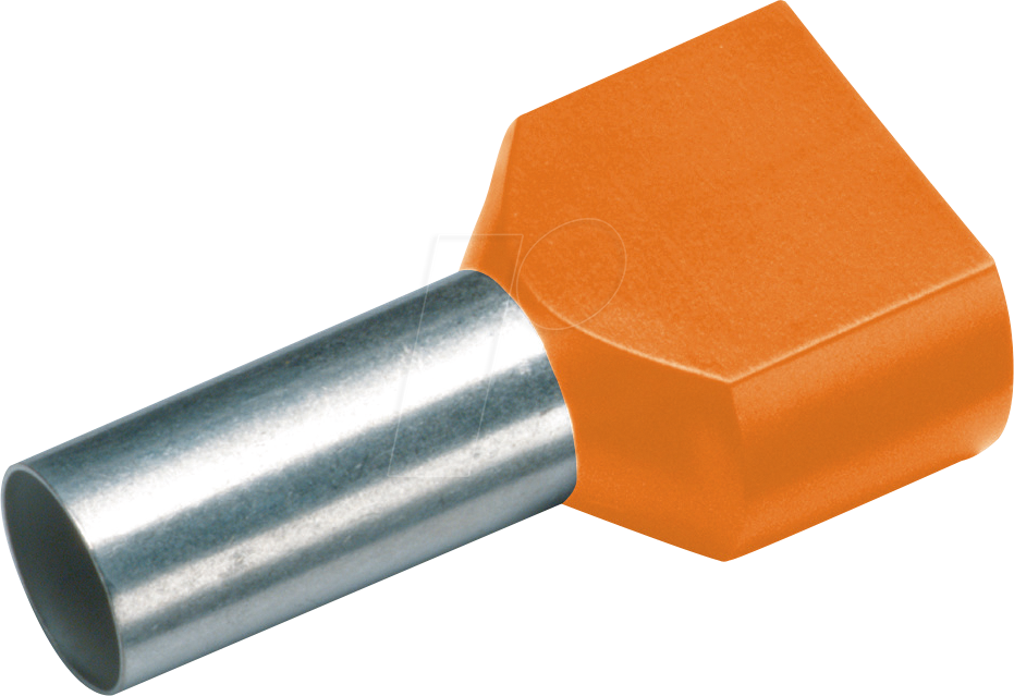 CIMCO 187732 - Twin-Aderendhülse isoliert 2x0,5 mm²/8 mm, orange, 100er Pack