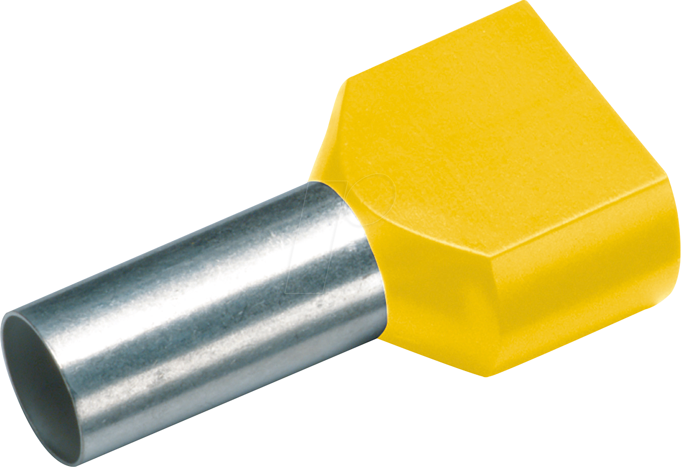 CIMCO 187735 - Twin-Aderendhülse isoliert 2x1,0 mm²/8 mm, gelb, 100er Pack