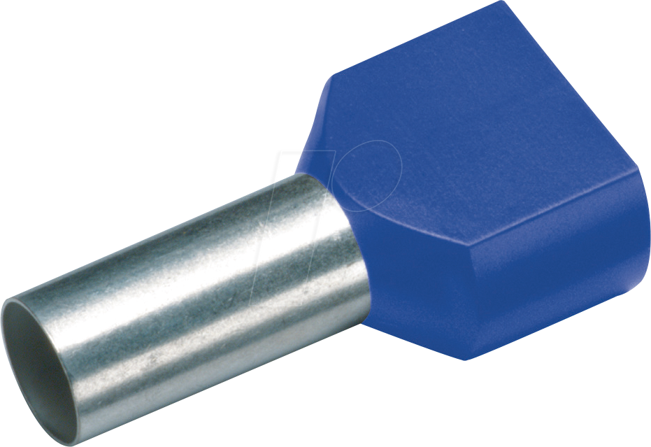 CIMCO 187739 - Twin-Aderendhülse isoliert 2x2,5 mm²/10 mm, blau, 100er Pack