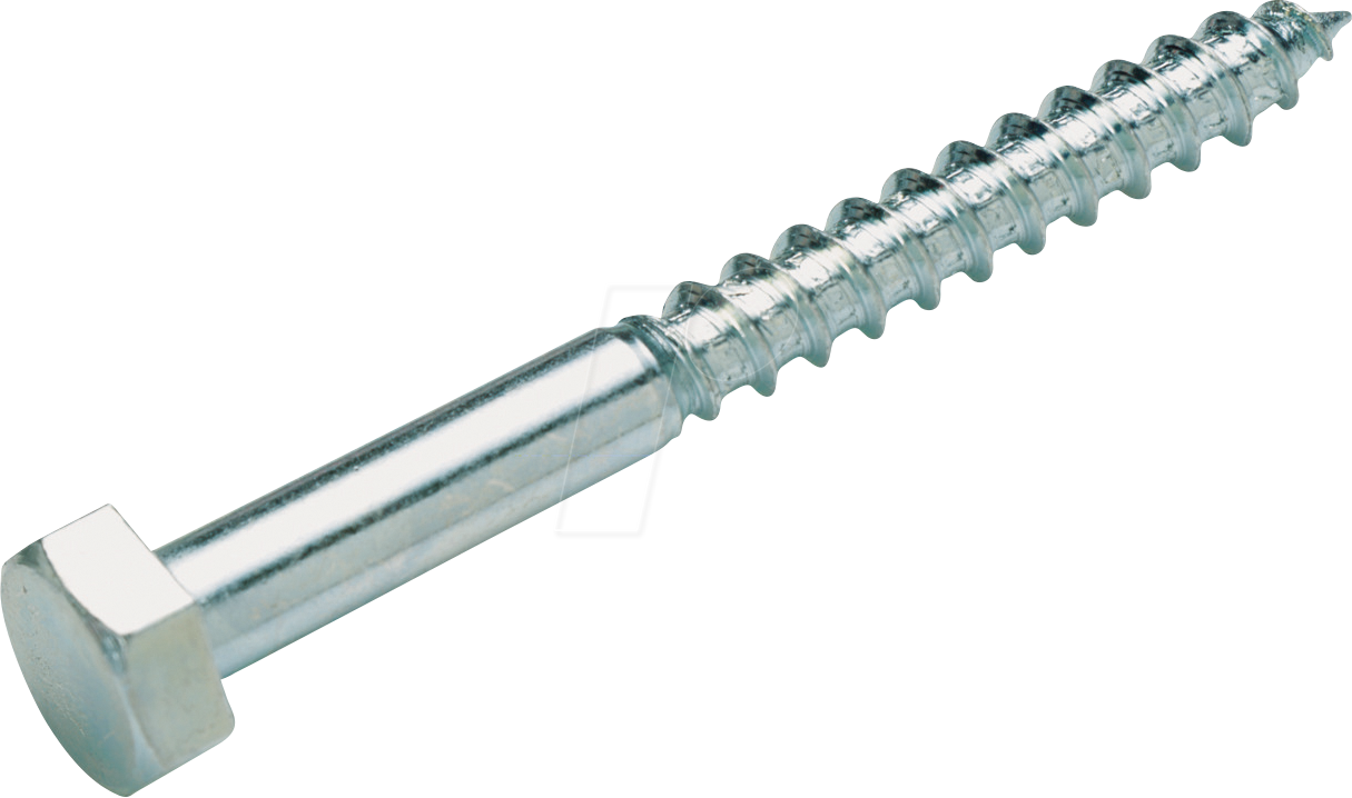 CIMCO 190212 - Sechskant-Holzschraube Stahl verzinkt 6x80mm SW10, 25er Pack