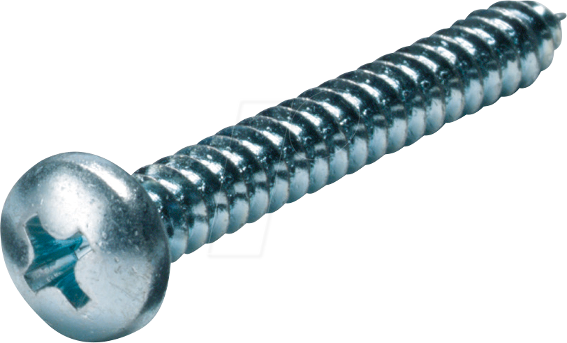 CIMCO 190315 - Blechschraube mit spitzem Linsenkopf Stahl 3,9x19 PH2, 100er Pac