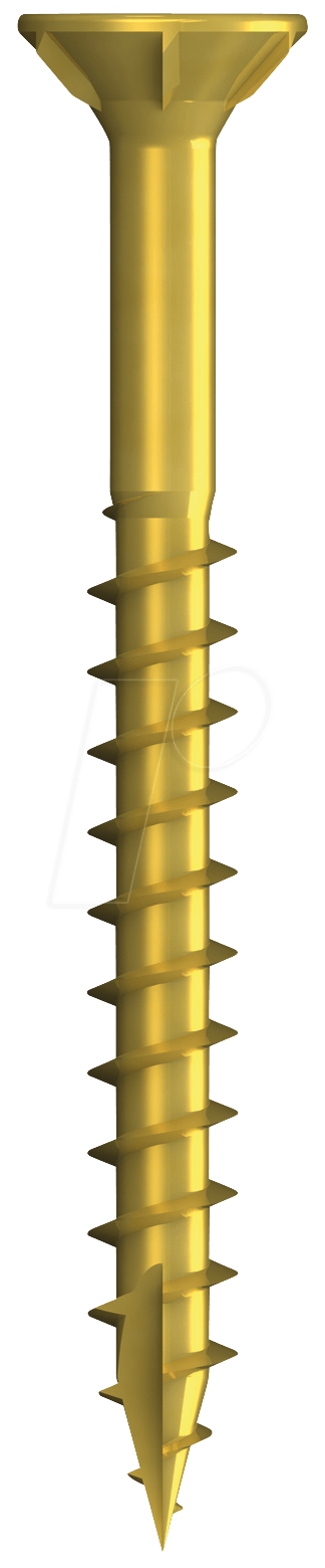 4005674345057 - Spanplattenschrauben verzinkt TX TG 45 x 60 Paket 200 Stück verzinkt gelb 1x gleitb