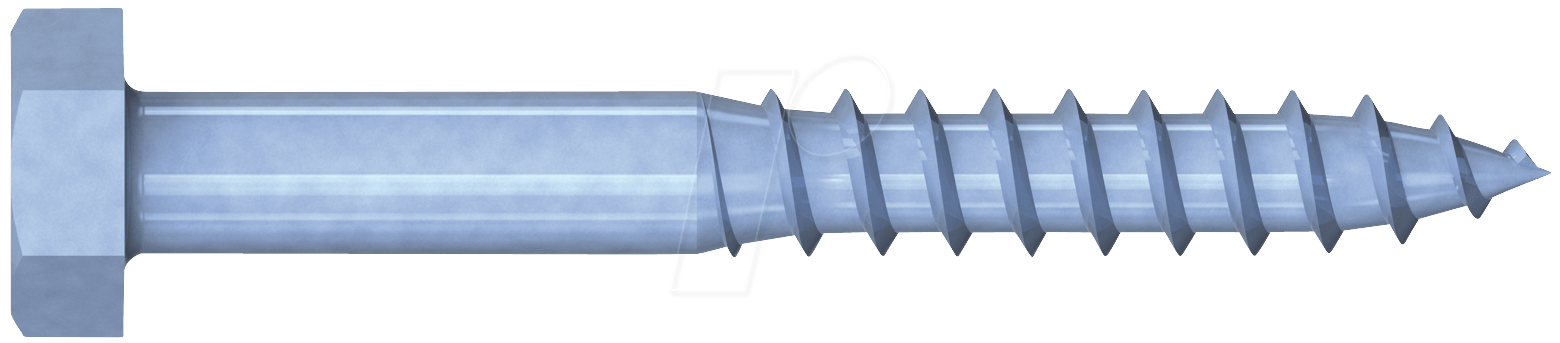 SHS 6,0X80-40 - 6-kant Holzschrauben, 6mm, 80mm, 40 Stück