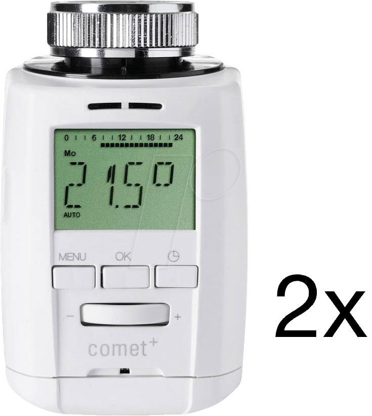 ET COMET PLUS 2 - Heizkörperthermostat Comet Plus, 2 Stück