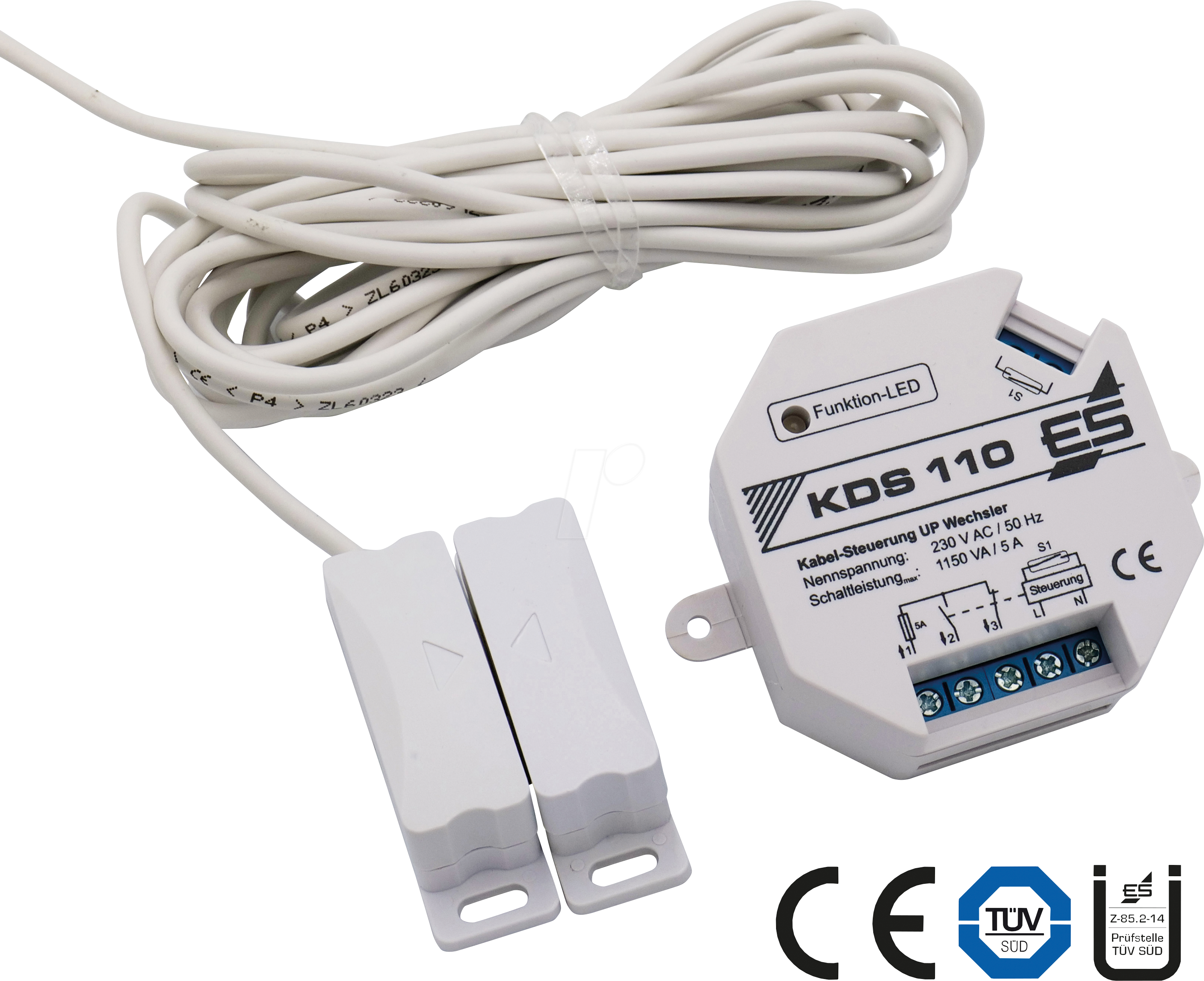 4044764000636 - Schabus Kabel-Dunstabzugssteuerung KDS 110 mit 6 m Kabel Einbauversion