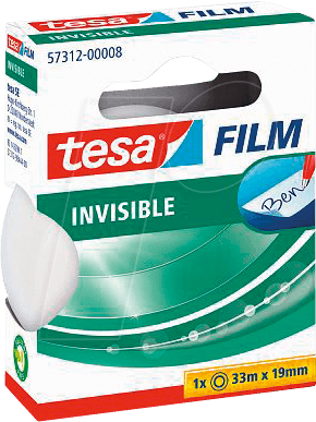 TESA 57312 - tesafilm® invisible, 33 m x 19 mm, 1 Rolle