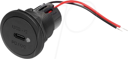 BST 67361000 - KFZ - Power USB-C Einbausteckdose PD/QC, mit LED, ohne Montagepl