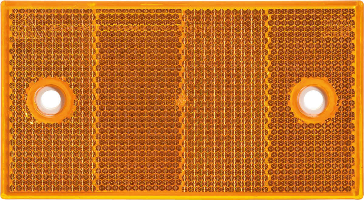 ANHGR 1257002 - Anhänger - Reflektor, eckig, mit Bohrung, gelb